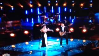 Tessane and Adam performance on the voice