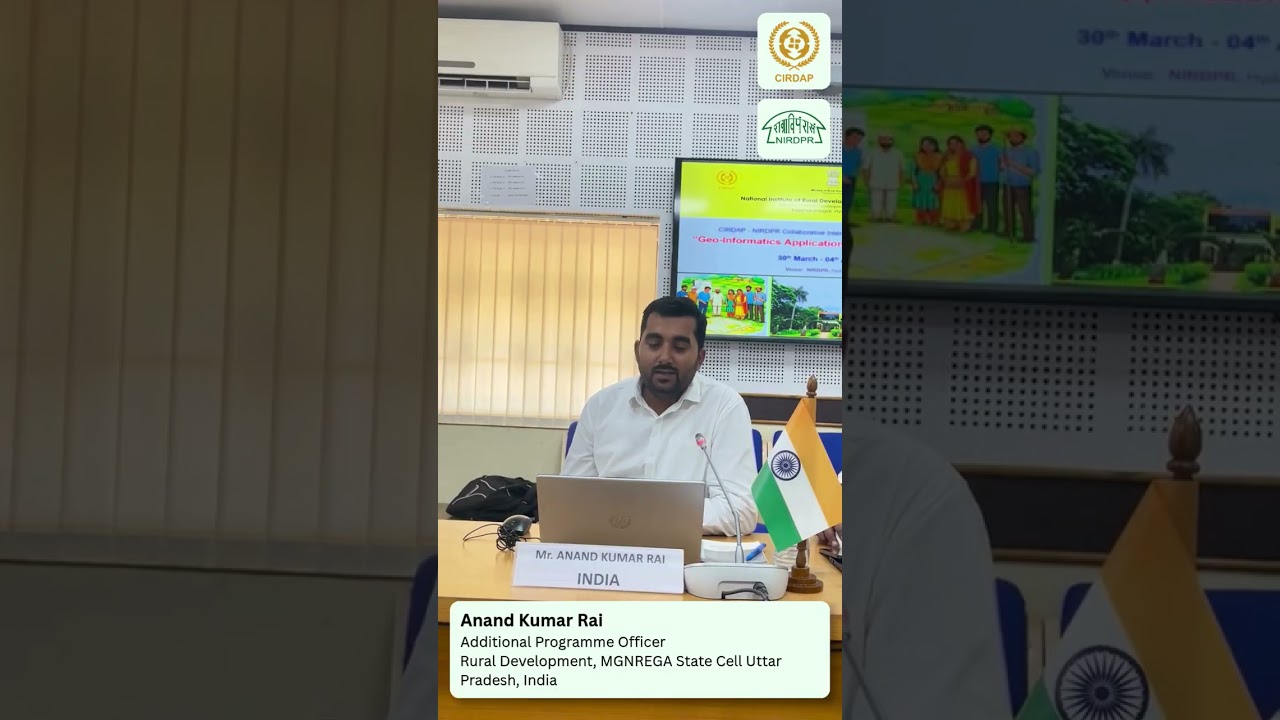 CIRDAP-NIRDPR Intl. Training Programme on 'Geo-Informatics Applications in Rural Development'