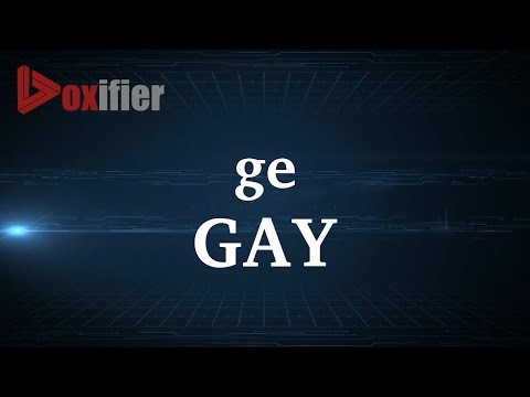 How to Pronunce Gay in French - Voxifier.com
