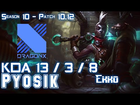 DRX Pyosik EKKO vs HECARIM Jungle - Patch 10.12 KR Ranked