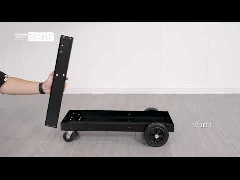 VIVOHOME Iron 3 Tiers Rolling Welding Cart
