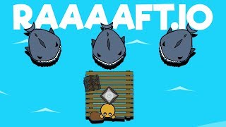 BUILDING a NEW RAFT and  EPIC SHARK ATTACKS! - Raaaaft.io Game - New io game!