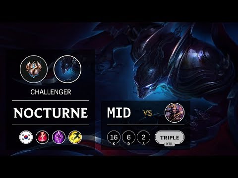 Nocturne Mid vs LeBlanc - KR Challenger Patch 9.24