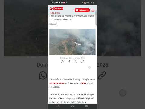 Accidente aerio en la región del Bío Bío avioneta que combatía incendio capoto en Lebu