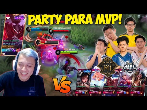 HAYABUSA RRQ XINNN TURUN TANGAN MODE SERIUS VS PARTY PARA MVP MPL DAN M1 -  MOBILE LEGENDS