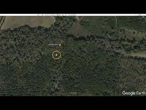 Lynyrd Skynyrd flight path and crash location from Google Earth