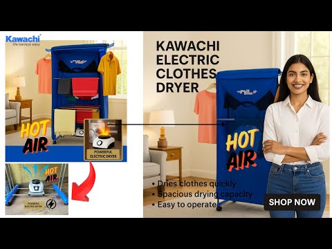Kawachi Electric 3-Tier Clothes Drying Stand – Efficient Drying, Maximum Space!