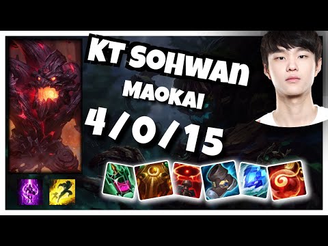 Maokai vs Malphite KT SoHwan TOP (4/0/15) Gameplay Replay - Patch 10.23
