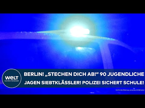 BERLIN: "Wir stechen dich ab!" Jagd auf Siebtklässler! Flucht in Supermarkt! Polizei sichert Schule!
