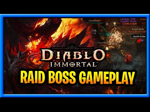 Diablo Immortal Raid Boss Gameplay Lassal The Flame-Spun First Raid Boss