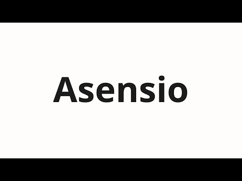 How to pronounce Asensio