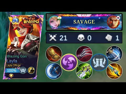 SAVAGE!! LAYLA SOLO HIGH RANK MATCH NEW BROKEN DAMAGE BUILD! - MLBB