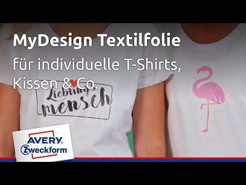 Avery Zweckform T-Shirt Folie: Individuelles T-Shirt selbst gestalten -  mit T-Shirt Bügelfolie