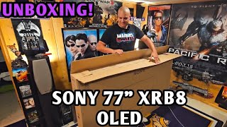 New SONY OLED 77" XRB8 Unboxing!
