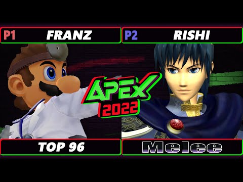 Apex 2022 - Franz (Dr. Mario) Vs. Rishi (Marth) - SSBM Melee Tournament