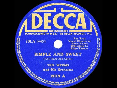 1938 Ted Weems - Simple And Sweet (Perry Como, vocal)