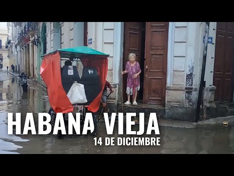 Así amaneció La Habana Vieja tras una noche de lluvia intensa