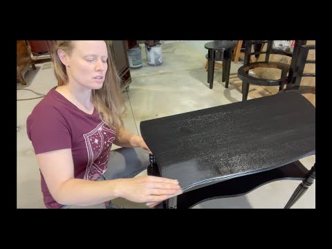 Stripping and painting side table