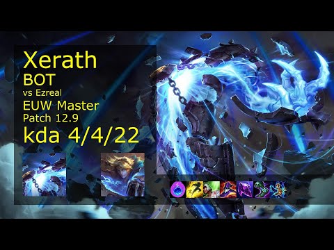Xerath Bot & Wukong vs Ezreal & Thresh - EUW 4/4/22 Patch 12.9 Gameplay