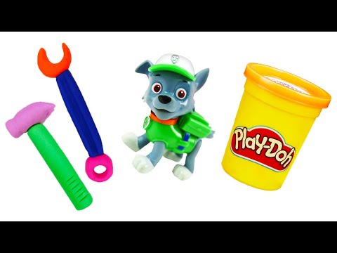 Play Doh Spielspaß mit der Paw Patrol. Wir machen Werkzeug. Knete Video für Kinder