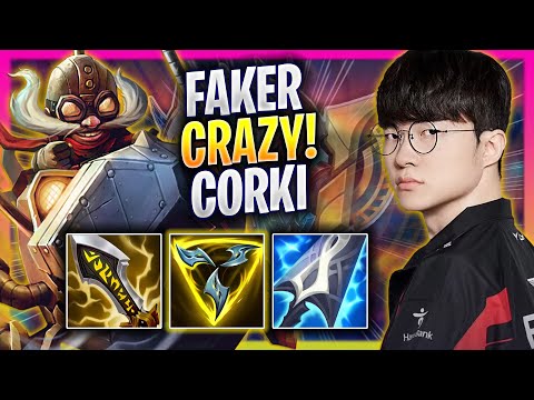 FAKER CRAZY GAME WITH CORKI! - T1 Faker Plays Corki MID vs Azir! | Season 2025