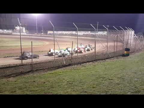 Huge Wingless Sprint Roll - Peta Wicks - Hobart Speedway 21-04-18