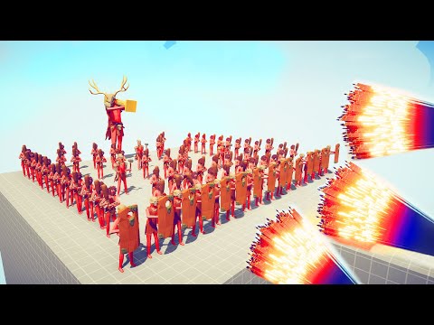 TRIBAL ARMY + GIANT vs EVERY 3x GODS - Totally Accurate Battle Simulator TABS