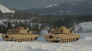 U S Marines M1A1 Abrams Main Battle Tanks In Action  Heavy Live Fire Exercise In Norway   YouTube