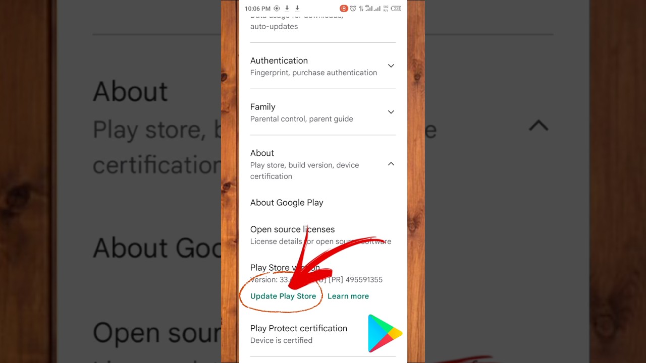 How to Update Google Play Store || play store update
