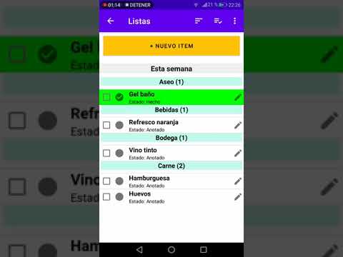 Shopping and tasks lists