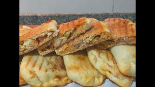 خبز محشي بالدجاج سهل و سريع التحضير