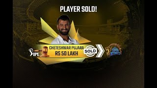 Cheteshwar Pujara - IPL Auction 2021 | Sold for Chennai Super Kings | #csk #pujara #ipl #vivoipl #25