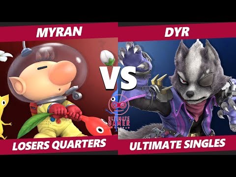 Smash Ultimate Tournament - Myran (Olimar) Vs. Dyr (Wolf) Ultimate Gamer SSBU Losers Quarters