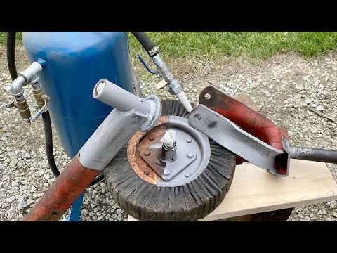 How to build a homemade sandblaster from an LP tank