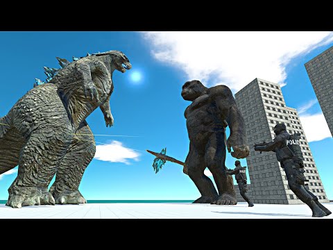 Godzilla 2014 Attacks the City | Godzilla vs Kaiju Monsters - Animal Revolt Battle Simulator