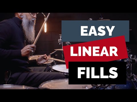 These are  Easy Linear Drum Fills in One Online Drum Lesson