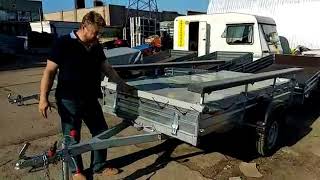 Обзор прицепа МЗСА 817705 с ложементами для перевозки лодки ПВХ