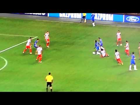 Mikel Obi takes on Athletico Madrid