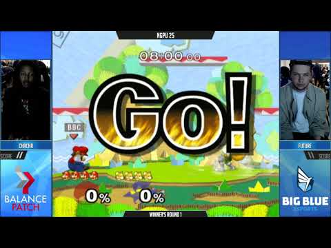 NGPU 25 SSBM - ChaCha (Mario) vs. Future (Fox) - Melee WR1