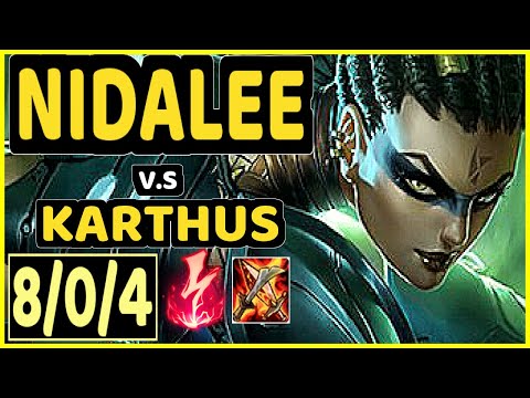 ELLIM (NIDALEE) vs KARTHUS - 8/0/4 KDA JUNGLE CHALLENGER GAMEPLAY - KR