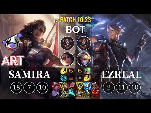 RJ Art Samira vs Ezreal Bot - KR Patch 10.23
