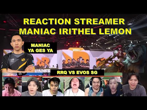 IRITHEL LEMON MANIAC, SEMUA TERHERAN-HERAN SAMA ALIEN , REACTION STREAMER RRQ VS EVOS SG