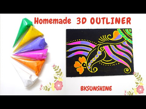 How to make 3D Outliner at Home | Homemade 3D Outliners easy steps | Puffy Paints