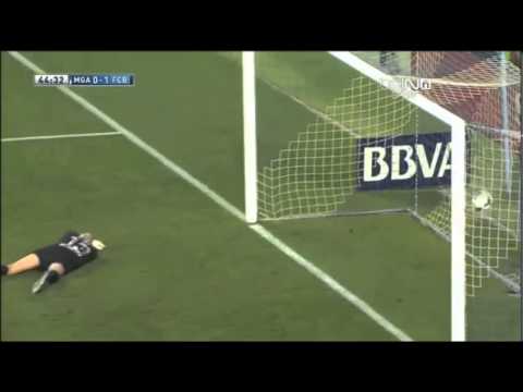 Gol de Adriano. BARCELONA VS MÁLAGA 25/08/2013 1X0