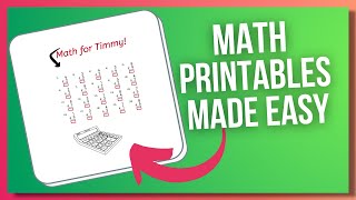 You Asked! Math Worksheet Generator vs Kidz Math Printables