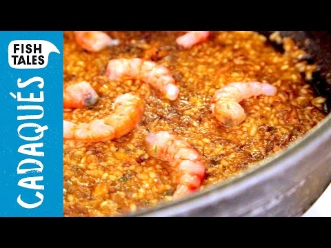Paella with GAMBAS | Bomba Rice with PRAWNS | Bart van Olphen