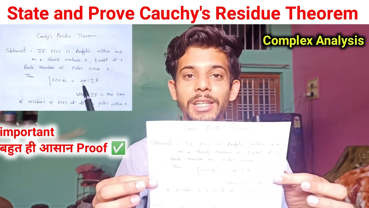 Cauchy's Residue Theorem state and Prove | Complex Analysis Unit 4  IMPORTANT Theorem