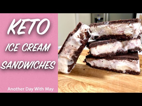 KETO ICE CREAM SANDWICHES | No Bake Low Carb Dessert