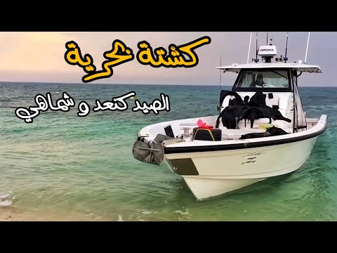 كشتة بحرية و صيد جنعد و شماهي - جزيرة كبر - الكويت 19-1-2017