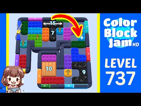 Color Block Jam Level 737 Solution Walkthrough